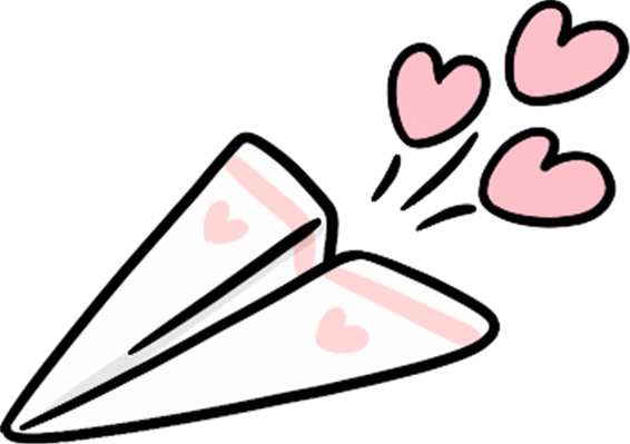 Paper airplane and Love letters, Valentine's Day